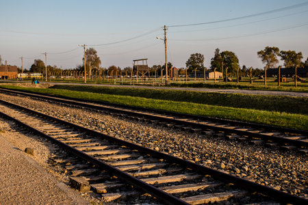 Oswiecim, Poland - October 07, 2022 Birkenau, the largest concentration camp complex in the Third Reich, both a concentration camp and an extermination center, built for exterminating the jews peopleのeditorial素材