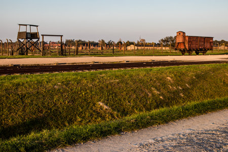 Oswiecim, Poland - October 07, 2022 Birkenau, the largest concentration camp complex in the Third Reich, both a concentration camp and an extermination center, built for exterminating the jews peopleのeditorial素材