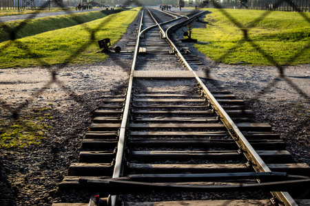 Oswiecim, Poland - October 07, 2022 Birkenau, the largest concentration camp complex in the Third Reich, both a concentration camp and an extermination center, built for exterminating the jews peopleのeditorial素材