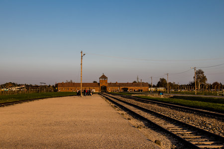Oswiecim, Poland - October 07, 2022 Birkenau, the largest concentration camp complex in the Third Reich, both a concentration camp and an extermination center, built for exterminating the jews peopleのeditorial素材