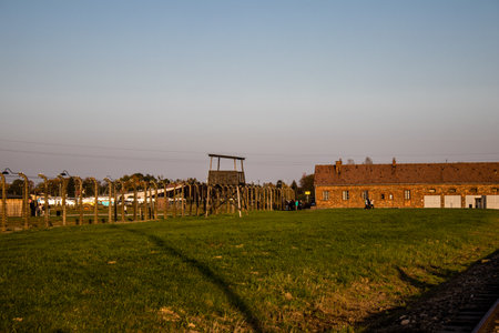 Oswiecim, Poland - October 07, 2022 Birkenau, the largest concentration camp complex in the Third Reich, both a concentration camp and an extermination center, built for exterminating the jews peopleのeditorial素材