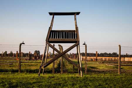 Oswiecim, Poland - October 07, 2022 Birkenau, the largest concentration camp complex in the Third Reich, both a concentration camp and an extermination center, built for exterminating the jews peopleのeditorial素材