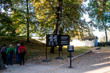 Oswiecim, Poland - October 07, 2022 People visiting Auschwitz, the largest concentration camp complex in the Third Reichのeditorial素材