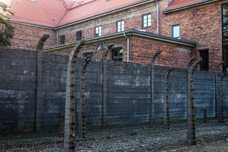 Oswiecim, Poland - October 07, 2022 Auschwitz, the largest concentration camp complex in the Third Reich, both a concentration camp and an extermination center, built for exterminating the jews peopleのeditorial素材