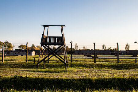 Oswiecim, Poland - October 07, 2022 Birkenau, the largest concentration camp complex in the Third Reich, both a concentration camp and an extermination center, built for exterminating the jews peopleのeditorial素材