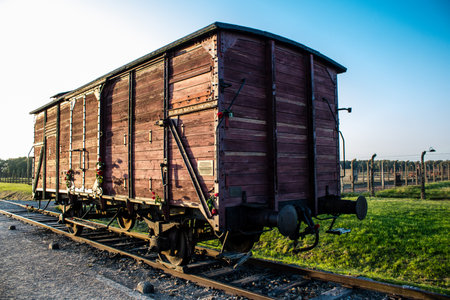 Oswiecim, Poland - October 07, 2022 Birkenau, the largest concentration camp complex in the Third Reich, both a concentration camp and an extermination center, built for exterminating the jews peopleのeditorial素材