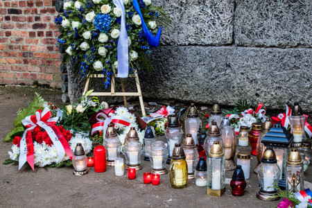 Oswiecim, Poland - October 07, 2022 Auschwitz, the largest concentration camp complex in the Third Reich, both a concentration camp and an extermination center, built for exterminating the jews peopleのeditorial素材