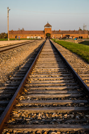 Oswiecim, Poland - October 07, 2022 Birkenau, the largest concentration camp complex in the Third Reich, both a concentration camp and an extermination center, built for exterminating the jews peopleのeditorial素材