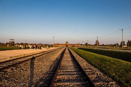 Oswiecim, Poland - October 07, 2022 Birkenau, the largest concentration camp complex in the Third Reich, both a concentration camp and an extermination center, built for exterminating the jews peopleのeditorial素材