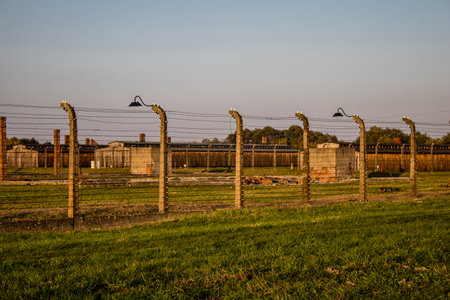 Oswiecim, Poland - October 07, 2022 Birkenau, the largest concentration camp complex in the Third Reich, both a concentration camp and an extermination center, built for exterminating the jews peopleのeditorial素材