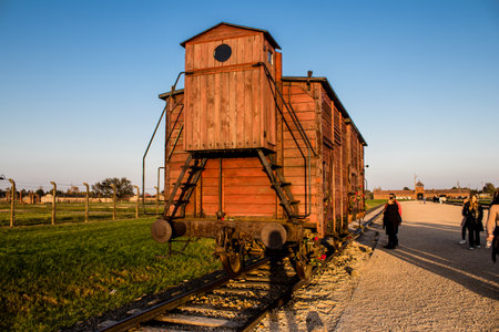 Oswiecim, Poland - October 07, 2022 Birkenau, the largest concentration camp complex in the Third Reich, both a concentration camp and an extermination center, built for exterminating the jews peopleのeditorial素材