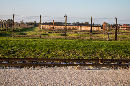 Oswiecim, Poland - October 07, 2022 Birkenau, the largest concentration camp complex in the Third Reich, both a concentration camp and an extermination center, built for exterminating the jews peopleのeditorial素材