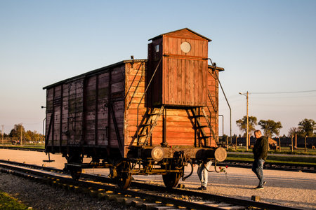 Oswiecim, Poland - October 07, 2022 Birkenau, the largest concentration camp complex in the Third Reich, both a concentration camp and an extermination center, built for exterminating the jews peopleのeditorial素材