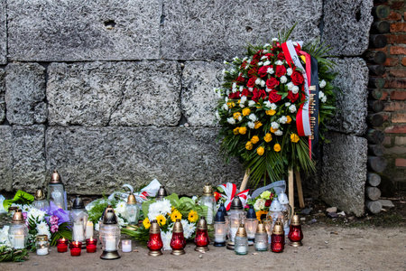 Oswiecim, Poland - October 07, 2022 Auschwitz, the largest concentration camp complex in the Third Reich, both a concentration camp and an extermination center, built for exterminating the jews peopleのeditorial素材