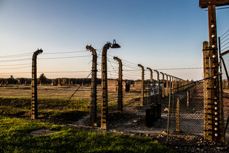 Oswiecim, Poland - October 07, 2022 Birkenau, the largest concentration camp complex in the Third Reich, both a concentration camp and an extermination center, built for exterminating the jews peopleのeditorial素材