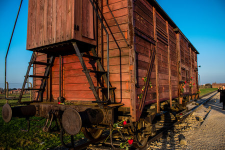 Oswiecim, Poland - October 07, 2022 Birkenau, the largest concentration camp complex in the Third Reich, both a concentration camp and an extermination center, built for exterminating the jews peopleのeditorial素材
