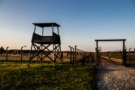 Oswiecim, Poland - October 07, 2022 Birkenau, the largest concentration camp complex in the Third Reich, both a concentration camp and an extermination center, built for exterminating the jews peopleのeditorial素材