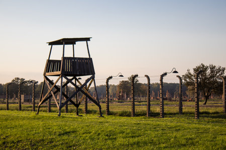 Oswiecim, Poland - October 07, 2022 Birkenau, the largest concentration camp complex in the Third Reich, both a concentration camp and an extermination center, built for exterminating the jews peopleのeditorial素材