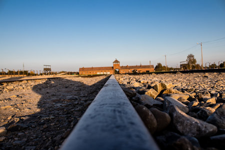Oswiecim, Poland - October 07, 2022 Birkenau, the largest concentration camp complex in the Third Reich, both a concentration camp and an extermination center, built for exterminating the jews peopleのeditorial素材