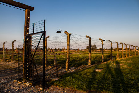 Oswiecim, Poland - October 07, 2022 Birkenau, the largest concentration camp complex in the Third Reich, both a concentration camp and an extermination center, built for exterminating the jews peopleのeditorial素材