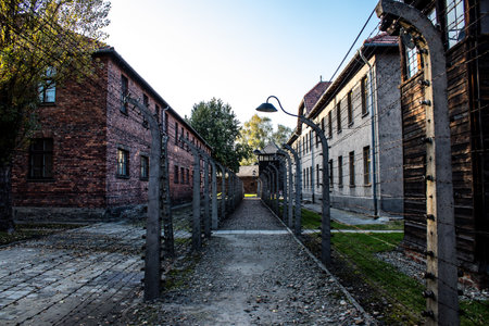 Oswiecim, Poland - October 07, 2022 Auschwitz, the largest concentration camp complex in the Third Reich, both a concentration camp and an extermination center, built for exterminating the jews peopleのeditorial素材