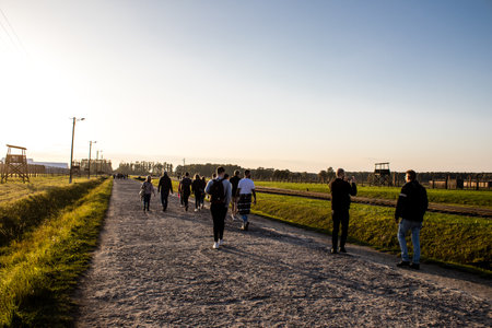 Oswiecim, Poland - October 07, 2022 Birkenau, the largest concentration camp complex in the Third Reich, both a concentration camp and an extermination center, built for exterminating the jews peopleのeditorial素材