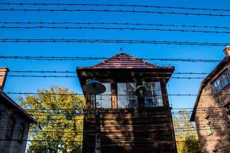 Oswiecim, Poland - October 07, 2022 Auschwitz, the largest concentration camp complex in the Third Reich, both a concentration camp and an extermination center, built for exterminating the jews peopleのeditorial素材
