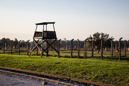Oswiecim, Poland - October 07, 2022 Birkenau, the largest concentration camp complex in the Third Reich, both a concentration camp and an extermination center, built for exterminating the jews peopleのeditorial素材