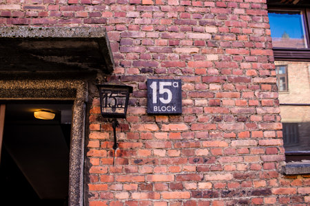 Oswiecim, Poland - October 07, 2022 Auschwitz, the largest concentration camp complex in the Third Reich, both a concentration camp and an extermination center, built for exterminating the jews peopleのeditorial素材