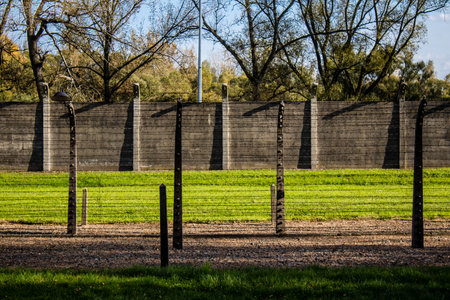 Oswiecim, Poland - October 07, 2022 Auschwitz, the largest concentration camp complex in the Third Reich, both a concentration camp and an extermination center, built for exterminating the jews peopleのeditorial素材