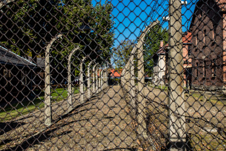Oswiecim, Poland - October 07, 2022 Auschwitz, the largest concentration camp complex in the Third Reich, both a concentration camp and an extermination center, built for exterminating the jews peopleのeditorial素材