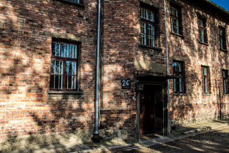 Oswiecim, Poland - October 07, 2022 Auschwitz, the largest concentration camp complex in the Third Reich, both a concentration camp and an extermination center, built for exterminating the jews peopleのeditorial素材