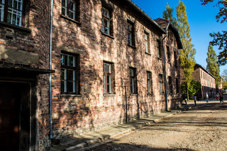 Oswiecim, Poland - October 07, 2022 Auschwitz, the largest concentration camp complex in the Third Reich, both a concentration camp and an extermination center, built for exterminating the jews peopleのeditorial素材