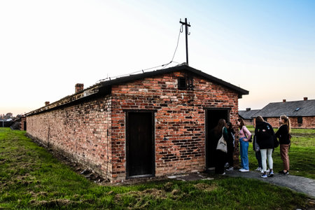 Oswiecim, Poland - October 07, 2022 Birkenau, the largest concentration camp complex in the Third Reich, both a concentration camp and an extermination center, built for exterminating the jews peopleのeditorial素材