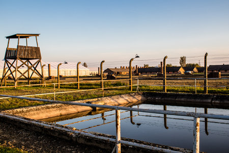 Oswiecim, Poland - October 07, 2022 Birkenau, the largest concentration camp complex in the Third Reich, both a concentration camp and an extermination center, built for exterminating the jews peopleのeditorial素材