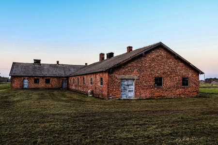 Oswiecim, Poland - October 07, 2022 Birkenau, the largest concentration camp complex in the Third Reich, both a concentration camp and an extermination center, built for exterminating the jews peopleのeditorial素材