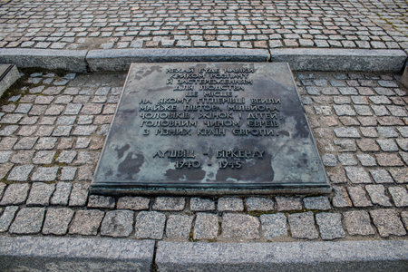 Oswiecim, Poland - October 07, 2022 Birkenau, the largest concentration camp complex in the Third Reich, both a concentration camp and an extermination center, built for exterminating the jews peopleのeditorial素材