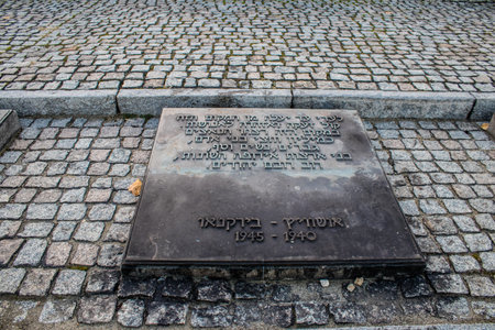 Oswiecim, Poland - October 07, 2022 Birkenau, the largest concentration camp complex in the Third Reich, both a concentration camp and an extermination center, built for exterminating the jews peopleのeditorial素材