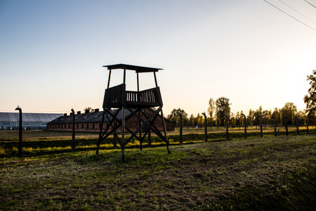 Oswiecim, Poland - October 07, 2022 Birkenau, the largest concentration camp complex in the Third Reich, both a concentration camp and an extermination center, built for exterminating the jews peopleのeditorial素材