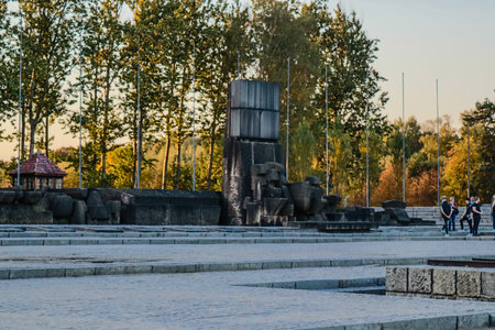 Oswiecim, Poland - October 07, 2022 Birkenau, the largest concentration camp complex in the Third Reich, both a concentration camp and an extermination center, built for exterminating the jews peopleのeditorial素材