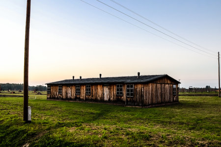 Oswiecim, Poland - October 07, 2022 Birkenau, the largest concentration camp complex in the Third Reich, both a concentration camp and an extermination center, built for exterminating the jews peopleのeditorial素材
