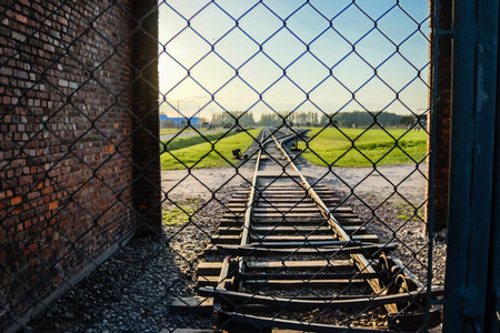 Oswiecim, Poland - October 07, 2022 Birkenau, the largest concentration camp complex in the Third Reich, both a concentration camp and an extermination center, built for exterminating the jews peopleのeditorial素材