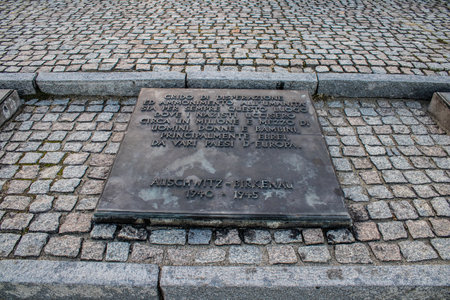 Oswiecim, Poland - October 07, 2022 Birkenau, the largest concentration camp complex in the Third Reich, both a concentration camp and an extermination center, built for exterminating the jews peopleのeditorial素材