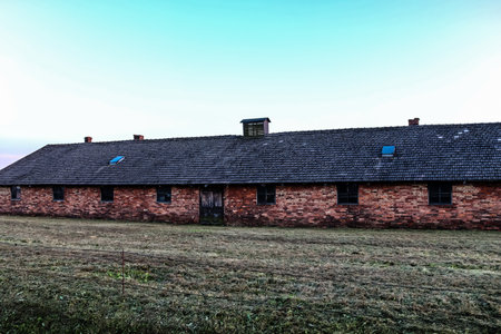 Oswiecim, Poland - October 07, 2022 Birkenau, the largest concentration camp complex in the Third Reich, both a concentration camp and an extermination center, built for exterminating the jews peopleのeditorial素材