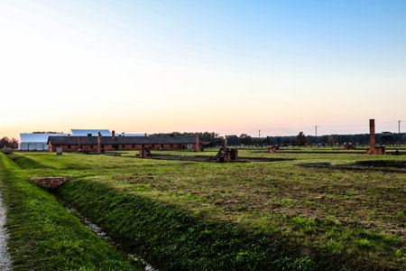Oswiecim, Poland - October 07, 2022 Birkenau, the largest concentration camp complex in the Third Reich, both a concentration camp and an extermination center, built for exterminating the jews peopleのeditorial素材
