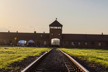 Oswiecim, Poland - October 07, 2022 Birkenau, the largest concentration camp complex in the Third Reich, both a concentration camp and an extermination center, built for exterminating the jews peopleのeditorial素材