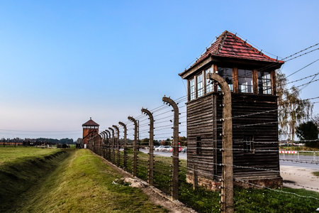 Oswiecim, Poland - October 07, 2022 Birkenau, the largest concentration camp complex in the Third Reich, both a concentration camp and an extermination center, built for exterminating the jews peopleのeditorial素材