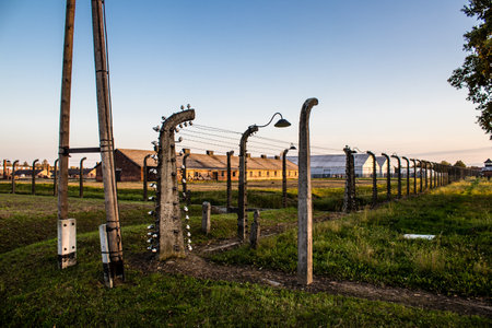 Oswiecim, Poland - October 07, 2022 Birkenau, the largest concentration camp complex in the Third Reich, both a concentration camp and an extermination center, built for exterminating the jews peopleのeditorial素材