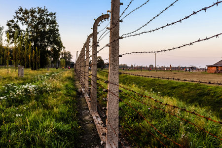 Oswiecim, Poland - October 07, 2022 Birkenau, the largest concentration camp complex in the Third Reich, both a concentration camp and an extermination center, built for exterminating the jews peopleのeditorial素材