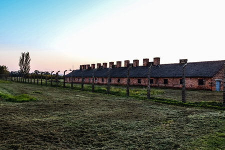 Oswiecim, Poland - October 07, 2022 Birkenau, the largest concentration camp complex in the Third Reich, both a concentration camp and an extermination center, built for exterminating the jews peopleのeditorial素材
